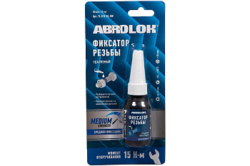 Фиксатор резьбовых соединений синий 10мл. ABRO TL-010-BL