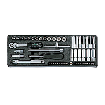 Набор инструмента 1/4" в ложементе, 54 предмета, HONITON IK-1200540B