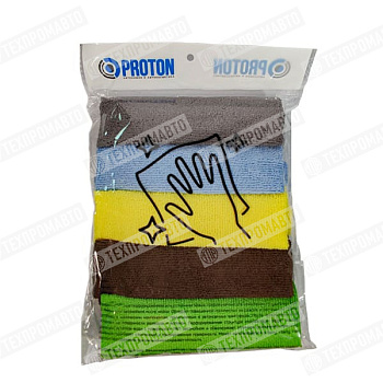 Микрофибра в наборе, 5 шт 30*30 см, 220 г/м2 PROTON PAL17