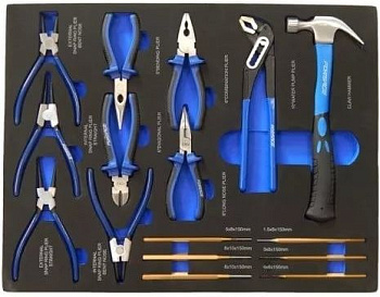 Набор шарнирно-губцевого и ударного инструмента16пр. в ложементе Forsage F-K5162