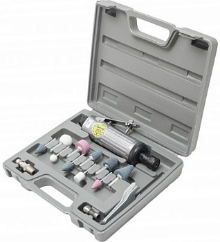 Пневматическая зачистная машинка прямая с набором камней 6мм 25000 об/мин AUTOMASTER AMP-85102NK