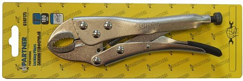Зажим гейферный с "овальными губками"  7"-175мм, в блистере Partner PA-614F175