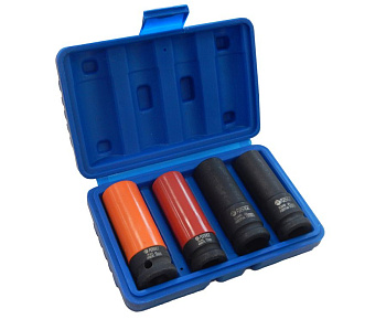 Набор головок ударных 1/2" тонкостенных 4пр. 6-гр (17,19+17.19 в защитн) в кейсе Forsage F-4032TH44