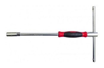 Ключ торцевой T-образный с прорезиненой поворотной рукояткой 13мм(L-320мм) Forsage F-1557