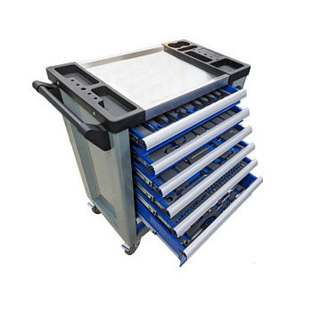 Тележка инструментальная с набором инструмента 258 пр. TEMP JX-07-258