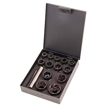 Набор головок экстракторов для поврежденных болтов, гаек 8-21мм 10 предметов AV-921096