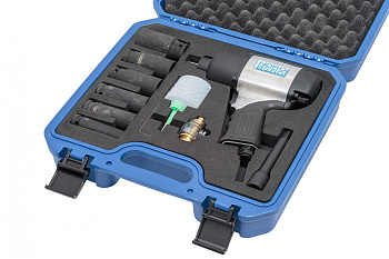 Гайковерт пневматический 1/2" с  глубокими головками в кейсе NORDBERG IT250KD