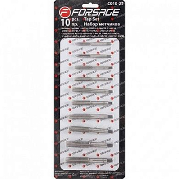 Набор метчиков 10 пр. (метрич.) на блистере Forsage F-C010-1T