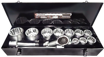 Набор инструмента  15пр. 1" (12гр.)(36,41,46,50,55,60,65,70,75,80мм) в метал.кейсе Forsage F-8141-9