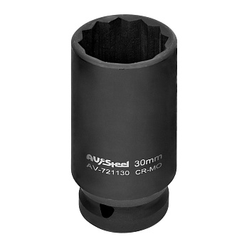 Головка ударная глубокая 30мм (12гр.) 1/2" AV Steel AV-721130