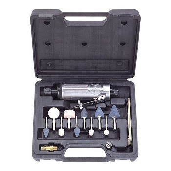 Пневматическая зачистная машинка прямая с набором камней 6мм 22000 об/мин AUTOMASTER AMP-85101NK