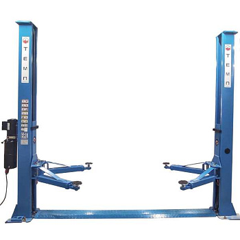 Подъёмник 2-х стоечный с нижней синхр-й 4 т.ручные стопора анкера проставки, 220В TEMP TS4M