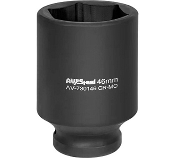 Ударная головка 6 гр. удл. 3/4" 46мм AV Steel AV-730146
