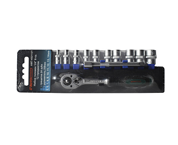 Набор головок 1/4" 6-гр с трещоткой 12 пр. (5-14мм) AUTOMASTER AMT-402112T