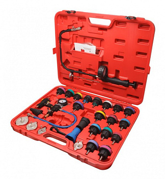 Набор приспособлений для тестирования систем охлаждения 28 предметов (0-2.5bar) ROSSVIK  ST103