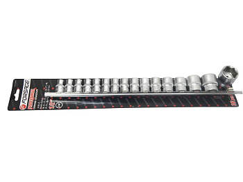 Набор головок 1/2" 16 пр. 6гр.(10-19,21,22,24,27,30,32мм), на планке Forsage F-4161-5