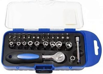 Набор инструмента  38пр. 1/4" (6гр.)(4-12мм), в пластиковом футляре Partner PA-AD21038