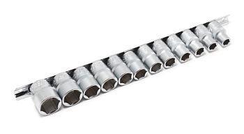 Набор головок 1/2" 12пр. (6гр.)(10-24мм) на планке Forsage F-4121-5