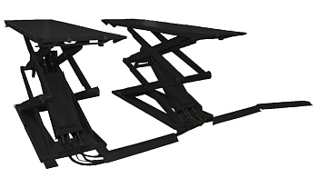 Подъемник ножничный короткий г/п 3000 кг напольный  KraftWell KRW3FS