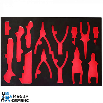 Ложемент для шарнирно-губцевого инструмента, разводных ключей, щипцов для стопорных колец