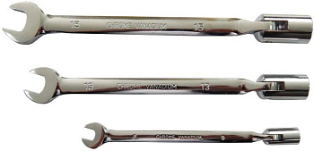 Ключ комбинированный шарнирный торцовый+рожковый 15мм Partner PA-FS315(75315)