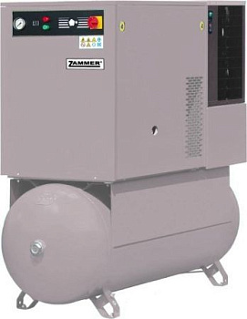 Компрессор винтовой,  7,5 кВт, ресивер 500л, 10Бар, 1000л/мин Zammer SKTG7,5-10-500/O