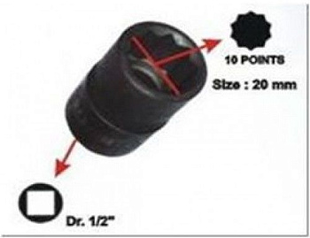 Головка для гаек продольных рычагов задней подвески Honda HCB A2180