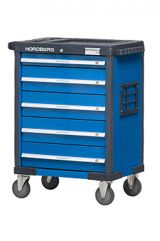 Тележка инструментальная 5 полок синяя NORDBERG T5N(B)