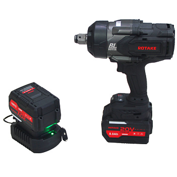 Гайковерт аккумуляторный, 3/4", 20В, 2400 Нм с двумя 8A акк. в кейсе ROTAKE RC8806