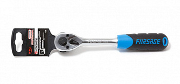 Трещотка 3/8" -1/4"(72зуб.) L-200мм двухсторонняя с резиновой ручкой Forsage F-802321