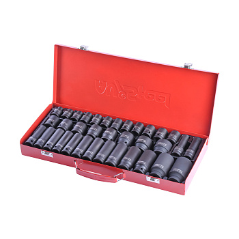 Набор головок ударных 1/2" 35пр.  (8-32мм)в кейсе AV-720435