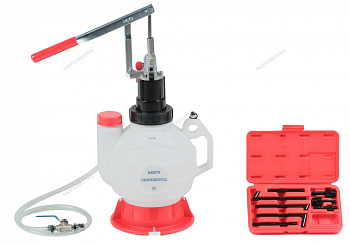 Установка для заливки масла в АКПП, ручная, с переходниками, 7,5 л NORDBERG N4007K