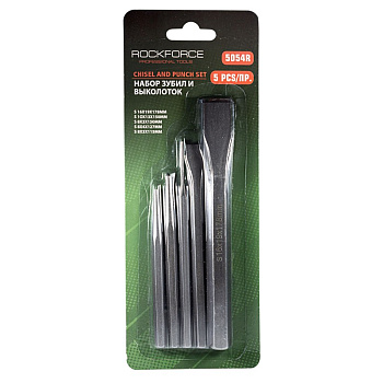 Набор зубил и выколоток, 5пр,  RockForce RF-5054R