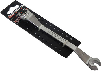 Ключ для тормозных трубок с изгибом 45° 12x14мм, на пластиковом держателе Forsage F-7511214B