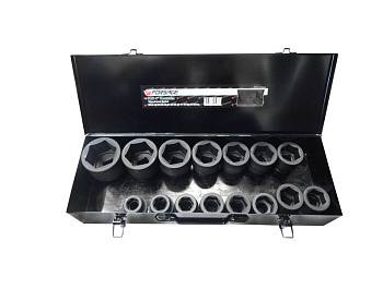 Набор головок ударных 1" 15 предметов (24-60мм) Forsage F-8151MPB 