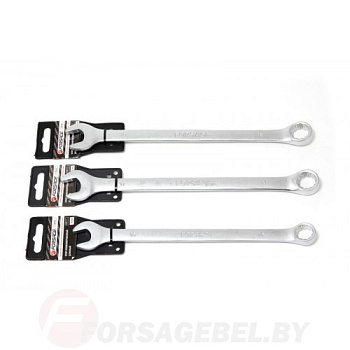 Ключ комбинированный удлиненный 19мм на пластиковом держателе Forsage F-75519L