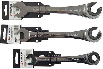 Ключ комбинированный трещоточный разрезной 11мм Forsage F-75711N