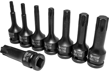 Набор головок-бит ударных 1/2" TORX T30-T80 8 предметов Forsage F-4088MPB