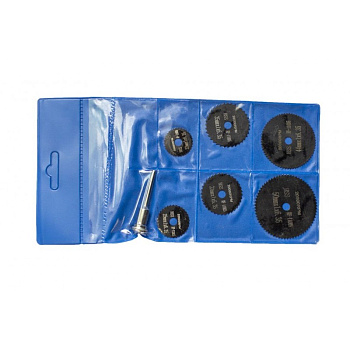 Набор кругов отрезных по металлу для дрели HSS, 7пр.(22-50мм,Ø хвостовика 6мм) Forsage F-11004