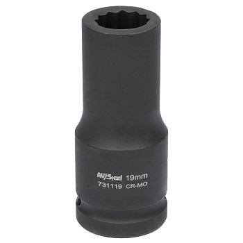 Ударная головка удл. 1" 55мм 12 гр. AV Steel AV-741155