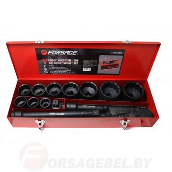Набор инструментов ударных 1" 15пр.,  (12гр.) Forsage F-8141-9MPB