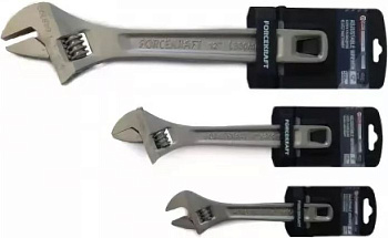 Ключ разводной Profi CRV 10"-250мм (захват 0-30мм), на пластиковом держателе FORCEKRAFT FK-649250