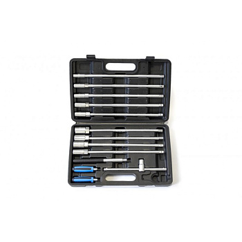 Набор ключей торцевых удлиненных с Т-обр.трещоткой и воротком 15 пр.(L-290мм; 8-19мм) Forsage F-2151