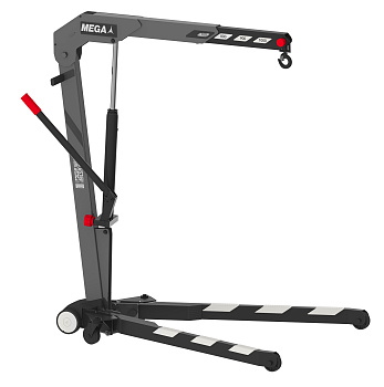 Кран гаражный гидравлический складной однотактный 1 т  Испания MEGA CRV10_grey