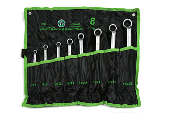 Набор ключей накидных 8 пр.(6-22мм) в сумке AT 46083