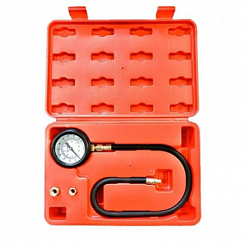 Тестер давления масла в наборе с резьбовыми адаптерами 3 пр, (0-7bar), в кейсе Forsage F-912G03