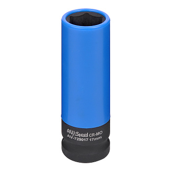 Головка ударная тонкостенная для колесных болтов и гаек 17мм 6гр. AV Steel AV-729017