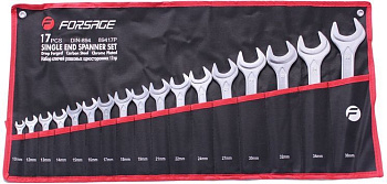 Набор ключей рожковых односторонних 17пр. (10-36мм) Forsage F-89417P