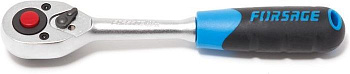 Трещотка 1/4" (72зуб) L-150мм реверсивная с резиновой ручкой Forsage F-80222New
