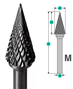 Шарошка борфреза по металлу SEB M10/20/67М06  